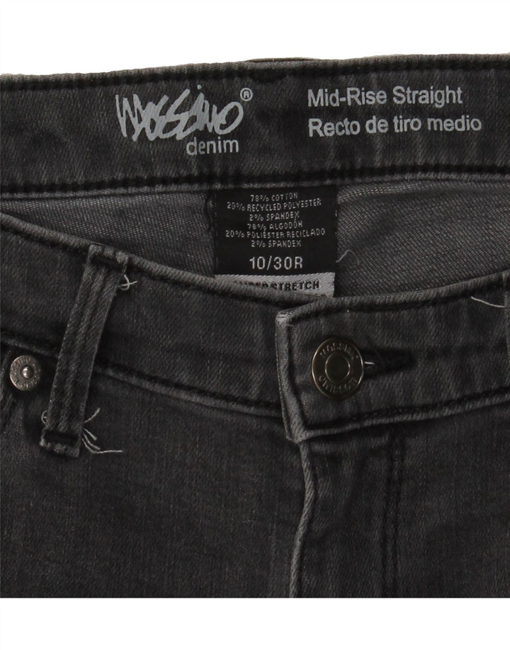 MOSSIMO Womens Mid Rise Straight Jeans US 10 Large W30 L31 Grey Cotton Vintage Mossimo and Second-Hand Mossimo from Messina Hembry 