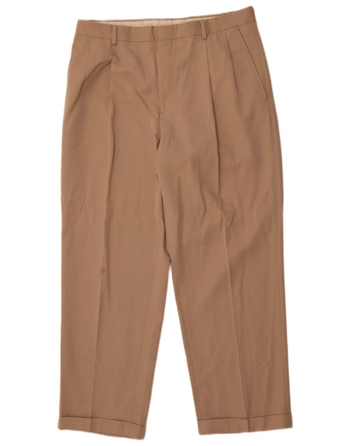 Eddie Bauer Herren Pegged Chino Hose W36 L30 Beige Polyester