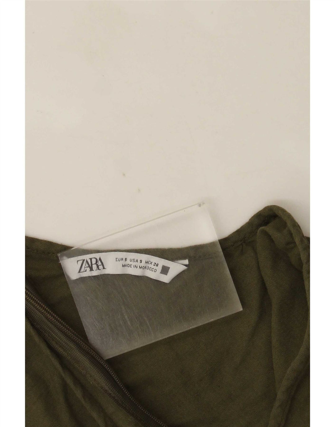 Zara Damen Ärmelloser Overall UK 10 Small Khaki