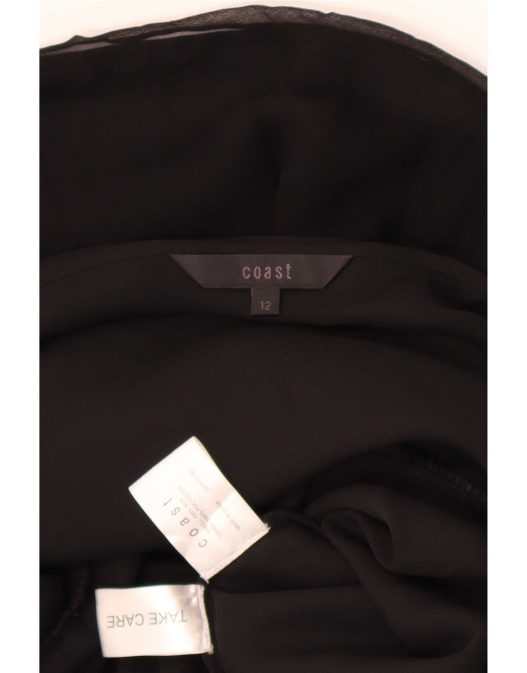 Schulterfreies Damenkleid von Coast, UK 12, Mittelschwarz, Seide