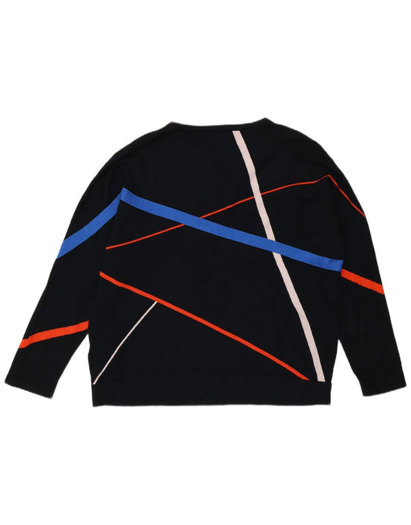 Phase Eight Damen-Pullover mit Rundhalsausschnitt, Gr. 42, Größe L, Schwarz, geometrisch