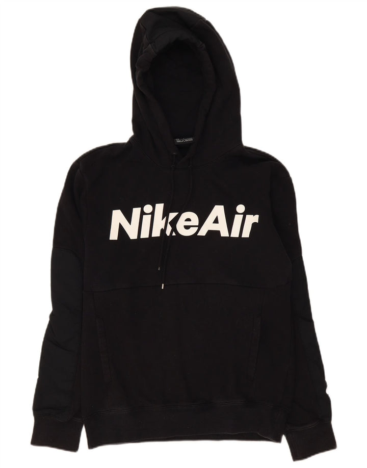 Nike Herren-Kapuzenpullover mit Grafik, Größe S, Schwarz, Baumwolle