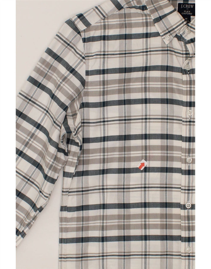 J. CREW Mens Slim Fit Shirt Medium Grey Check Cotton Vintage J. Crew and Second-Hand J. Crew from Messina Hembry 
