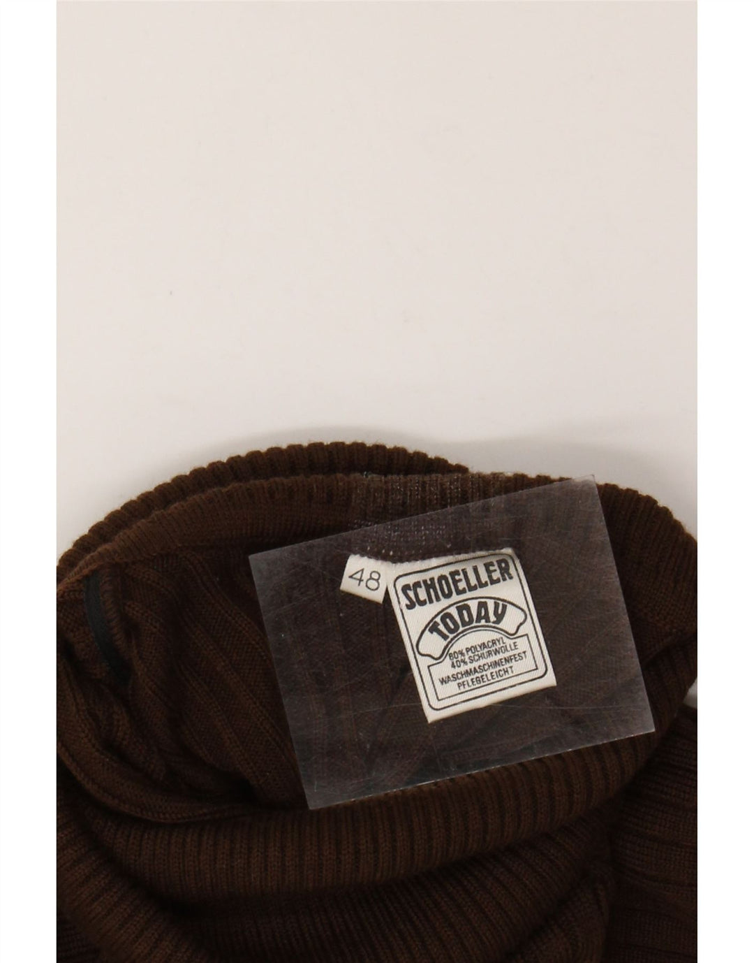SCHOELLER Womens Roll Neck Jumper Sweater IT 48 XL Brown