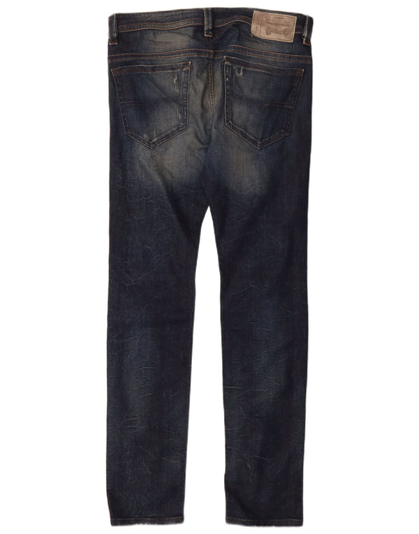 Diesel Herren Thavar Distressed Slim Skinny Jeans W31 L32 Blaue Baumwolle