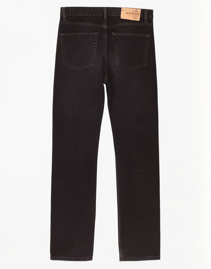 Diesel Herren Zathan Straight Jeans W29 L32 Schwarze Baumwolle
