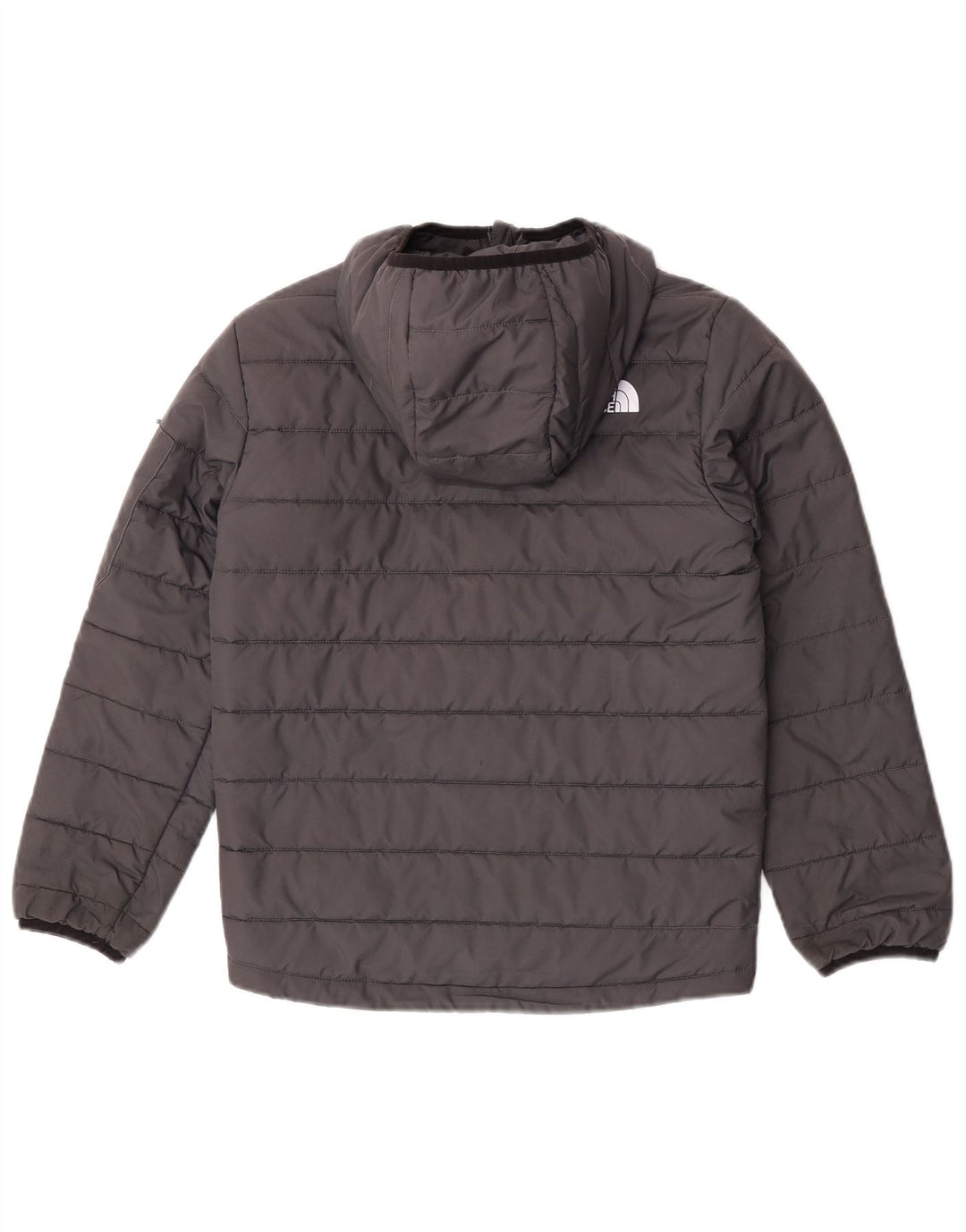 The North Face Wattierte Jacke mit Kapuze für Jungen, 11–12 Jahre, Größe L, Grau, Polyester