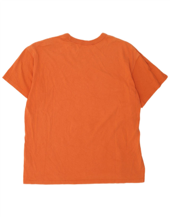 Nike Herren T-Shirt Top XL Orange Baumwolle