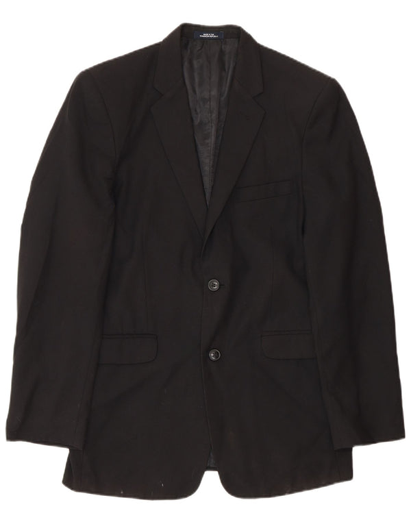 Chaps Jungen-Blazer mit 2 Knöpfen, 15–16 Jahre, schwarzes Polyester