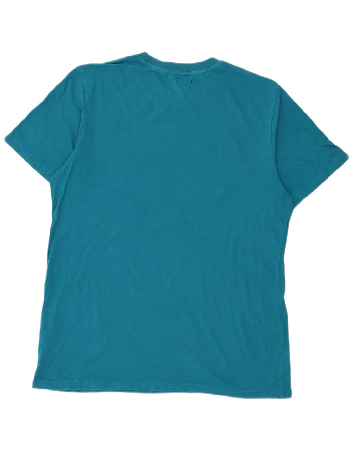 Superdry Damen T-Shirt Top Large Blau Baumwolle