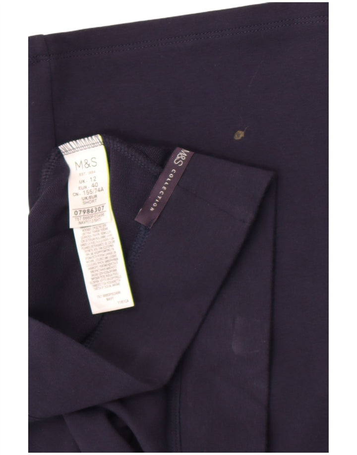 Marks & Spencer Damen-Trainingshose, Baumwolle, Größe M, Marineblau, UK 12