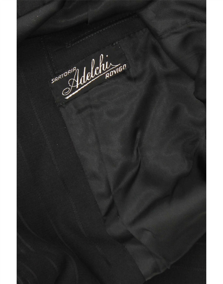 Vintage Herren 2-Knopf-Blazerjacke UK 36 Small Schwarz gestreift