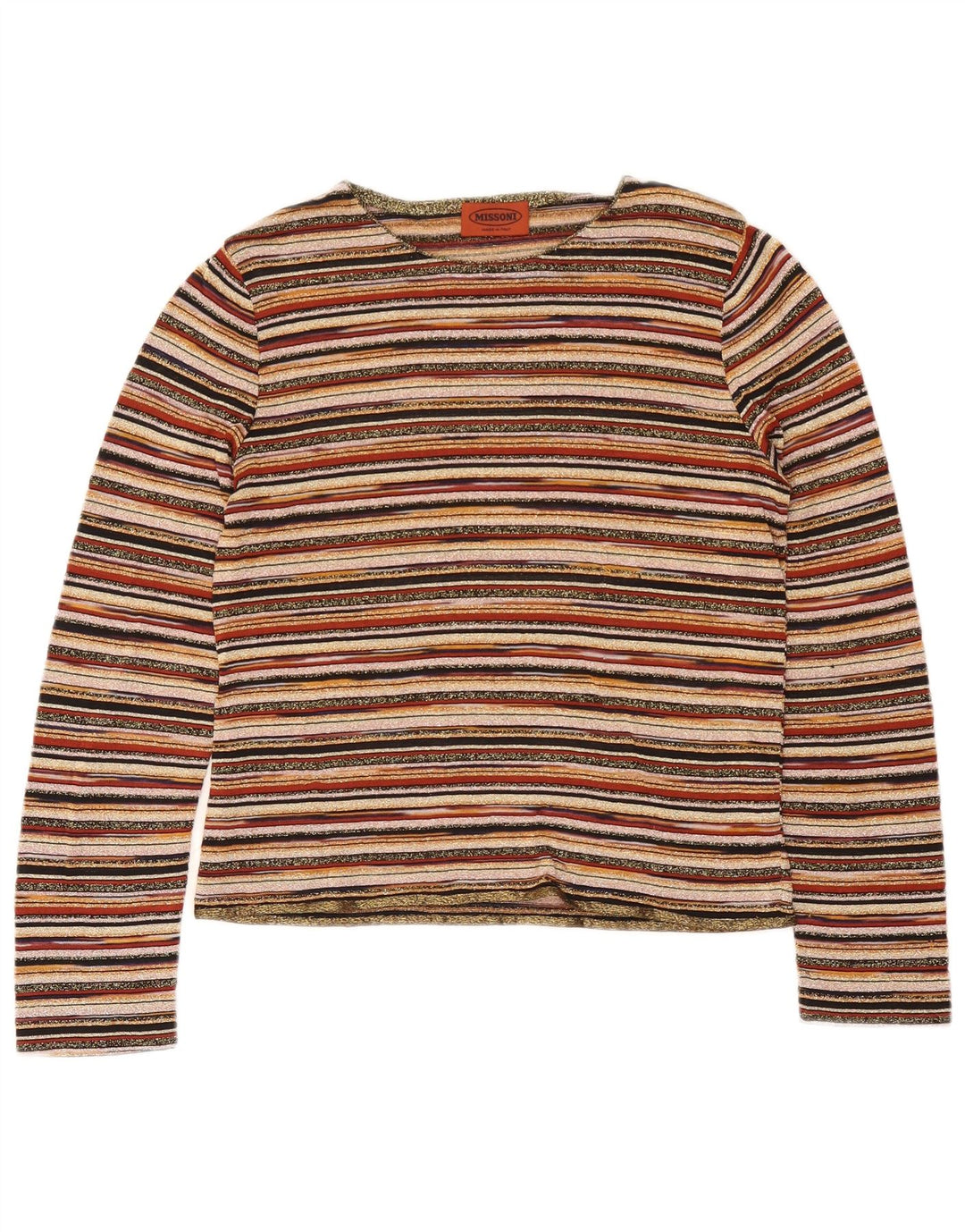 Missoni Damen-Blusenoberteil UK 12 Medium Mehrfarbig gestreift