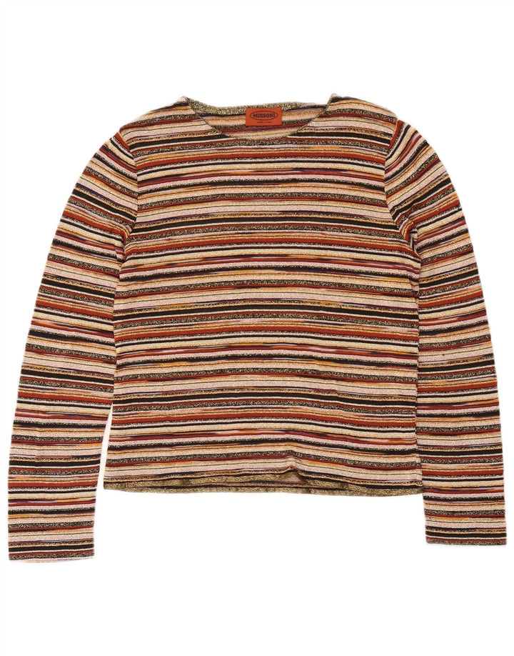 Missoni Damen-Blusenoberteil UK 12 Medium Mehrfarbig gestreift