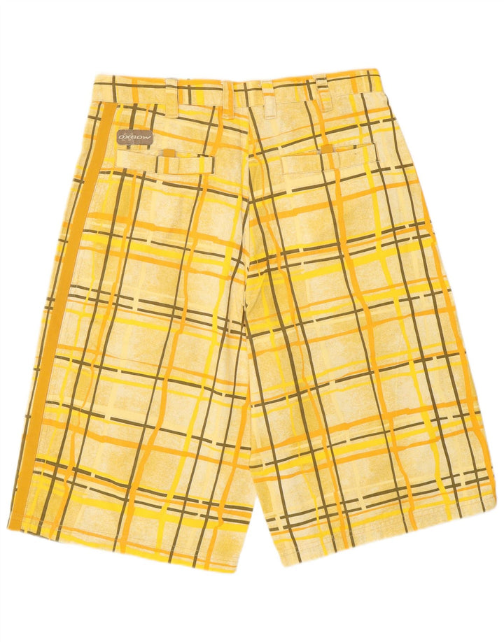 Oxbow Herren Chinoshorts Medium W30 Gelb kariert