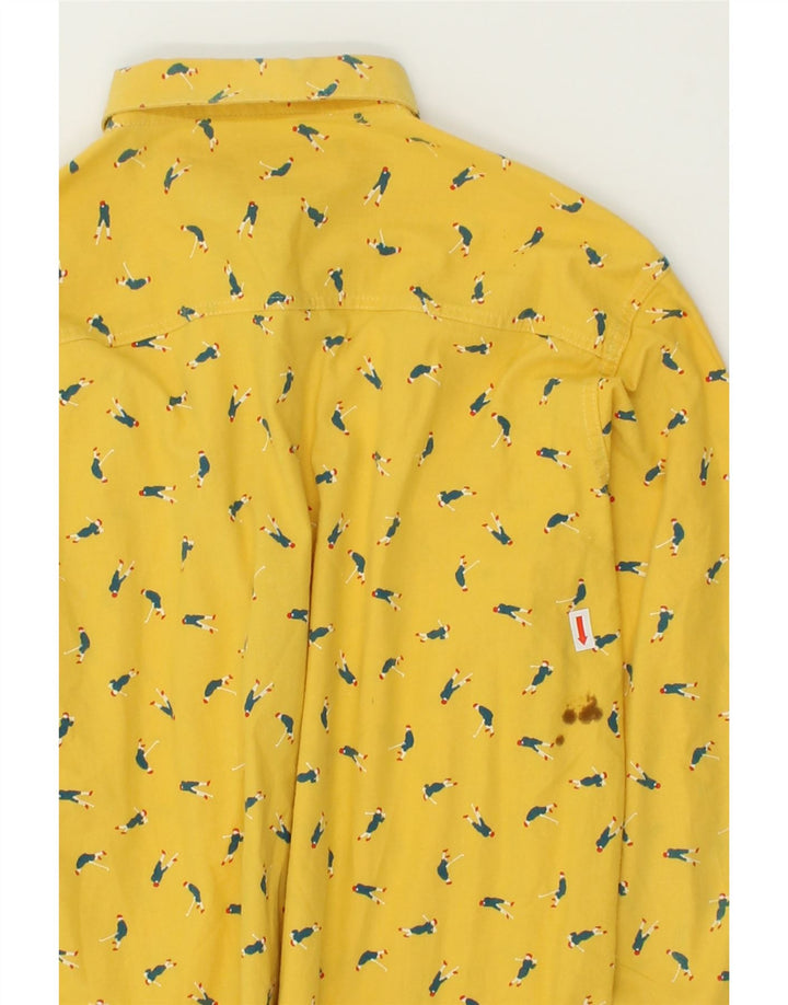 CARRERA Boys Abstract Pattern Shirt 13-14 Years Yellow Cotton Vintage Carrera and Second-Hand Carrera from Messina Hembry 