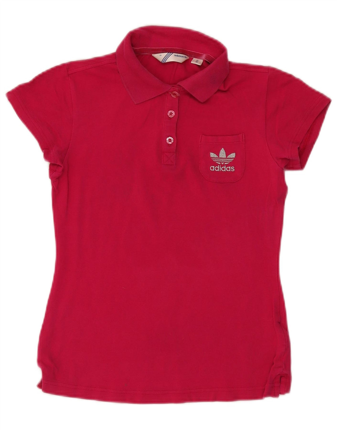 Adidas Damen Poloshirt EU 36 Small Rosa Baumwolle