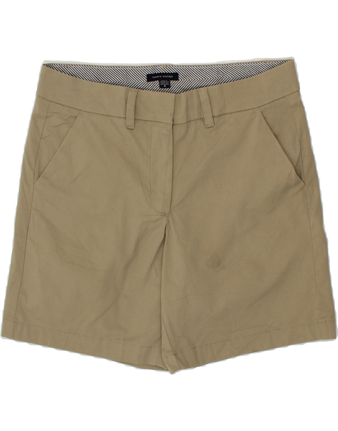 TOMMY HILFIGER Womens Chino Shorts US 8 Medium W32 Beige Cotton Vintage Tommy Hilfiger and Second-Hand Tommy Hilfiger from Messina Hembry 