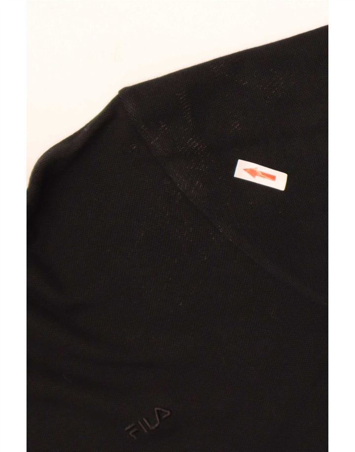 Fila Herren T-Shirt Top Large Schwarz Baumwolle