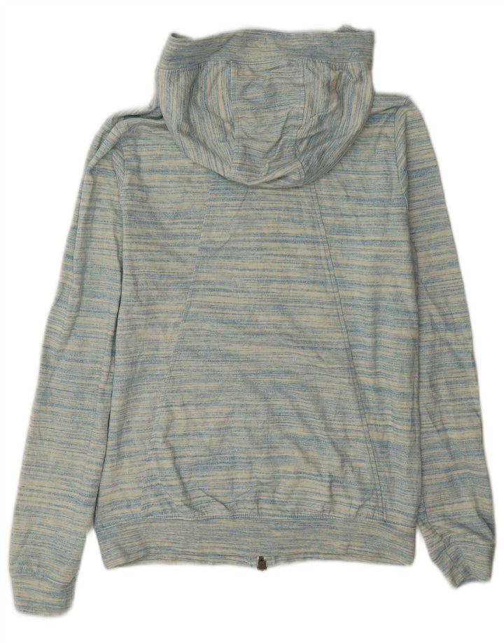 Nike Damen-Kapuzenpullover mit Reißverschluss, Gr. 10, klein, blau geflecktes Polyester