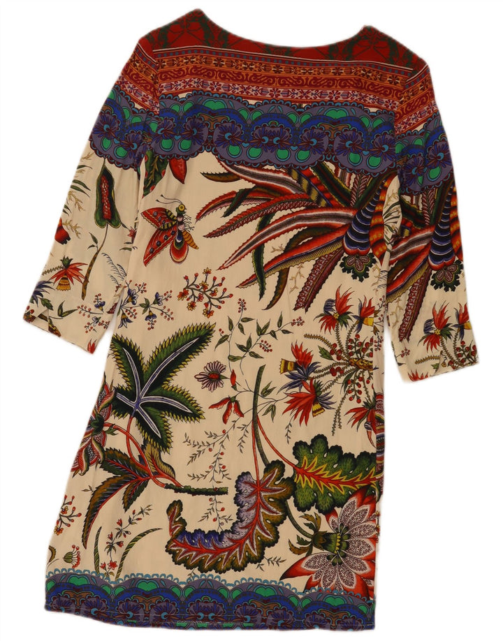 DESIGUAL Grafisches Etuikleid für Damen, EU 36, klein, mehrfarbig, mit Blumenmuster