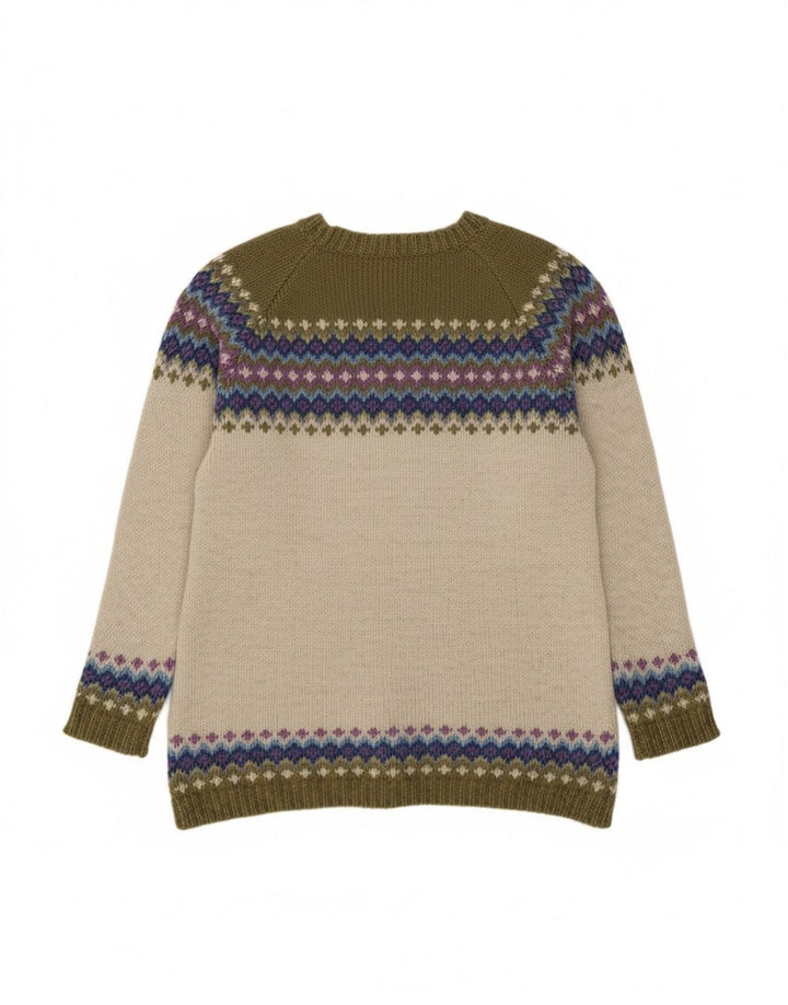 Pachamama Damen-Pullover mit U-Boot-Ausschnitt, Gr. 42, Größe L, mehrfarbig
