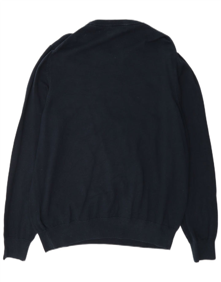 Marks & Spencer Herren-Pullover mit Rundhalsausschnitt, XL, Marineblau, klassisch