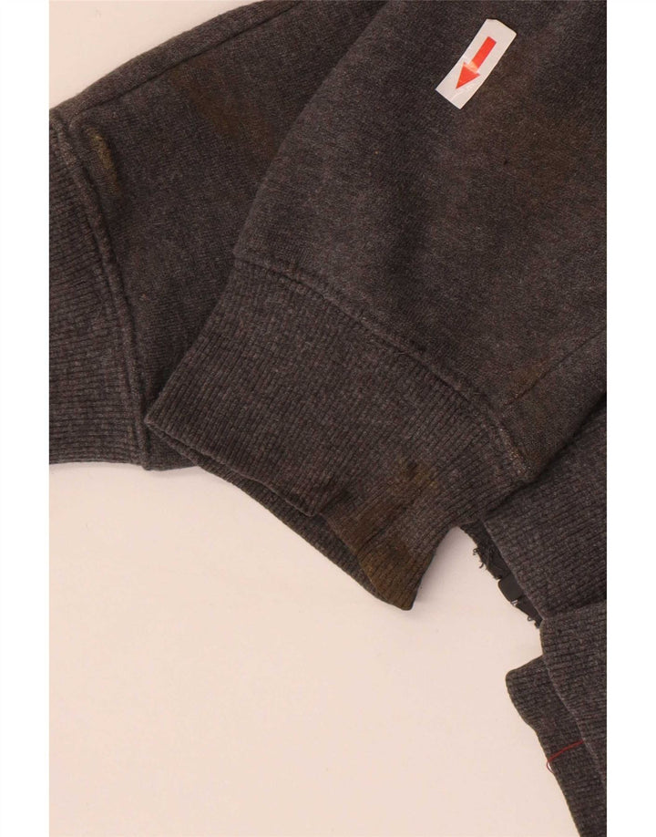 Starter Herren-Kapuzenpullover mit Reißverschluss, groß, aus grauer Baumwolle