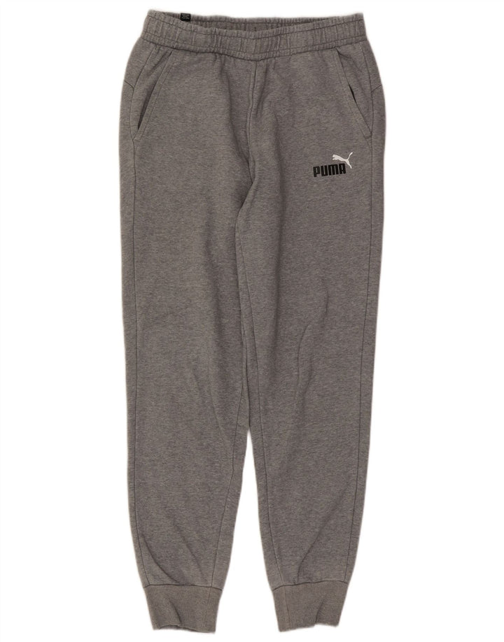 Puma Damen Trainingshose Jogger UK 12 Mittelgraue Baumwolle