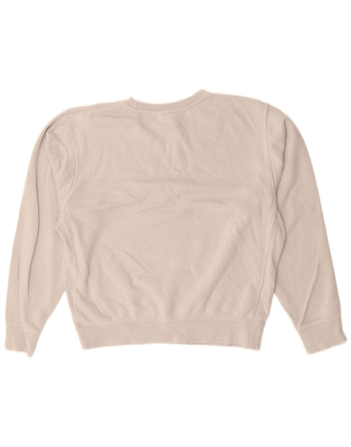 NIKE Damen Sweatshirt Pullover UK 8 Small Graue Baumwolle