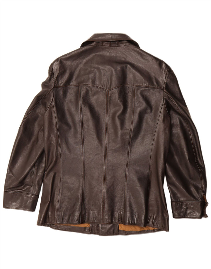 Vintage Damen Lederjacke IT 50 XL Braunes Leder