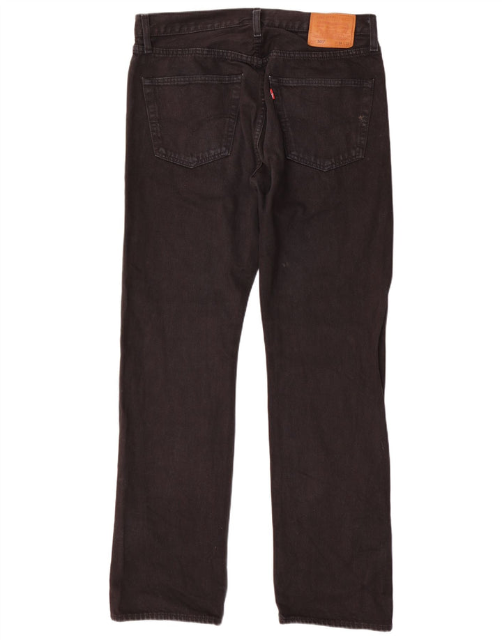 Levi's Herren 501 Straight Jeans W34 L32 Schwarze Baumwolle