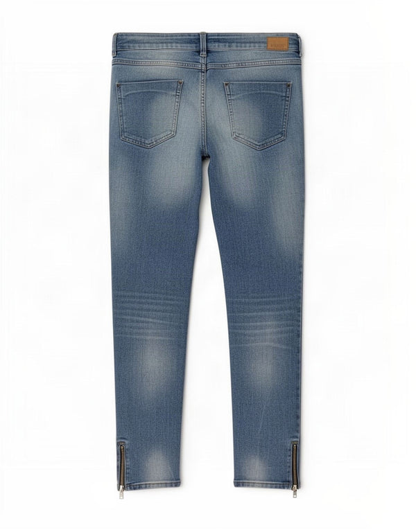 Zara Damen Skinny Jeans EU 38 Small W28 L28 Blaue Baumwolle