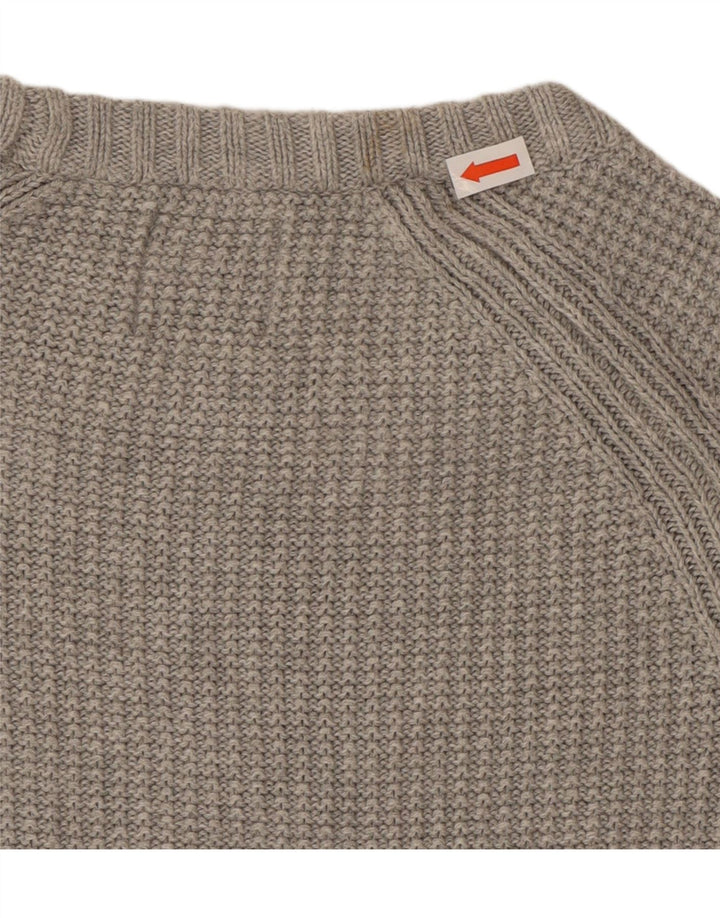 ZARA Mens Crew Neck Jumper Sweater Medium Grey Cotton Vintage Zara and Second-Hand Zara from Messina Hembry 