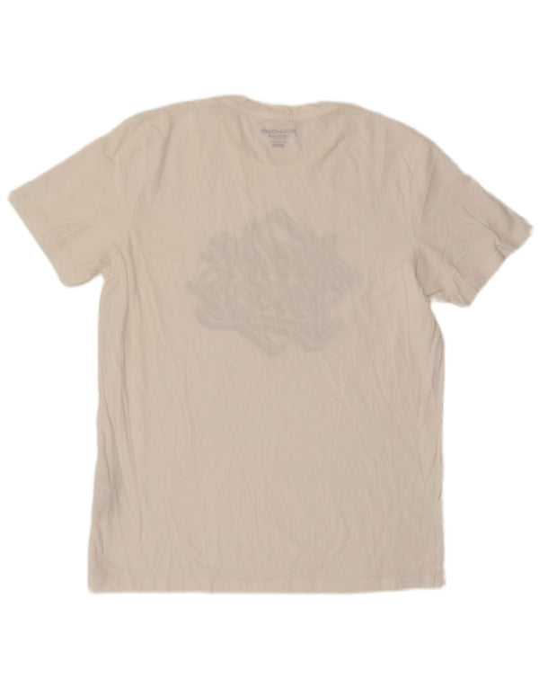 Jack & Jones Herren-T-Shirt mit normaler Passform, Grafik, XL, weiße Baumwolle