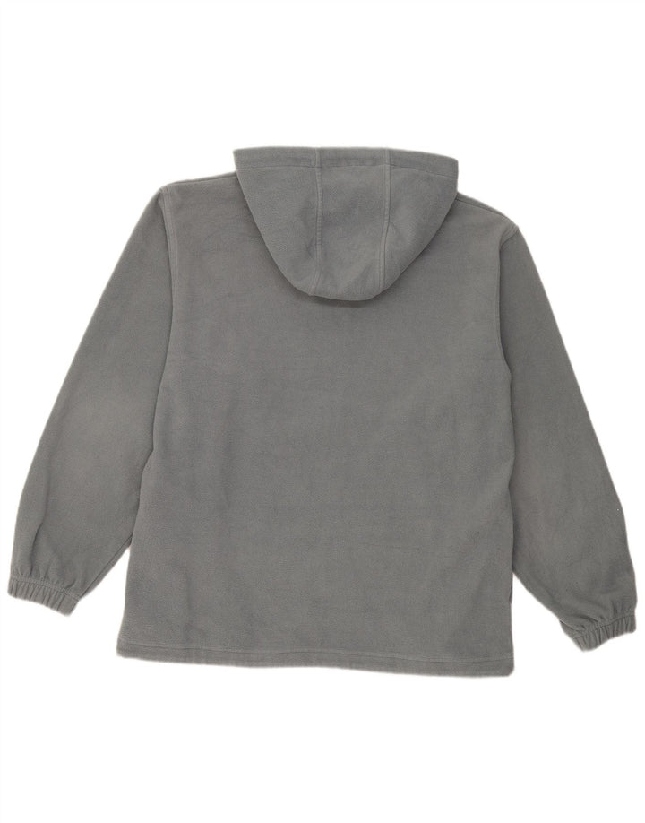KAPPA Mens Hooded Fleece Jacket UK 38 Medium Grey Polyester