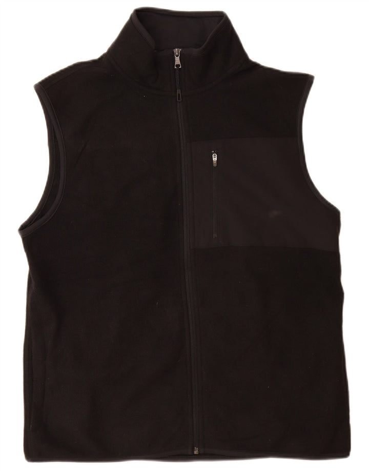 Marks & Spencer Herren-Fleeceweste, UK 38, mittelschwarz, Polyester