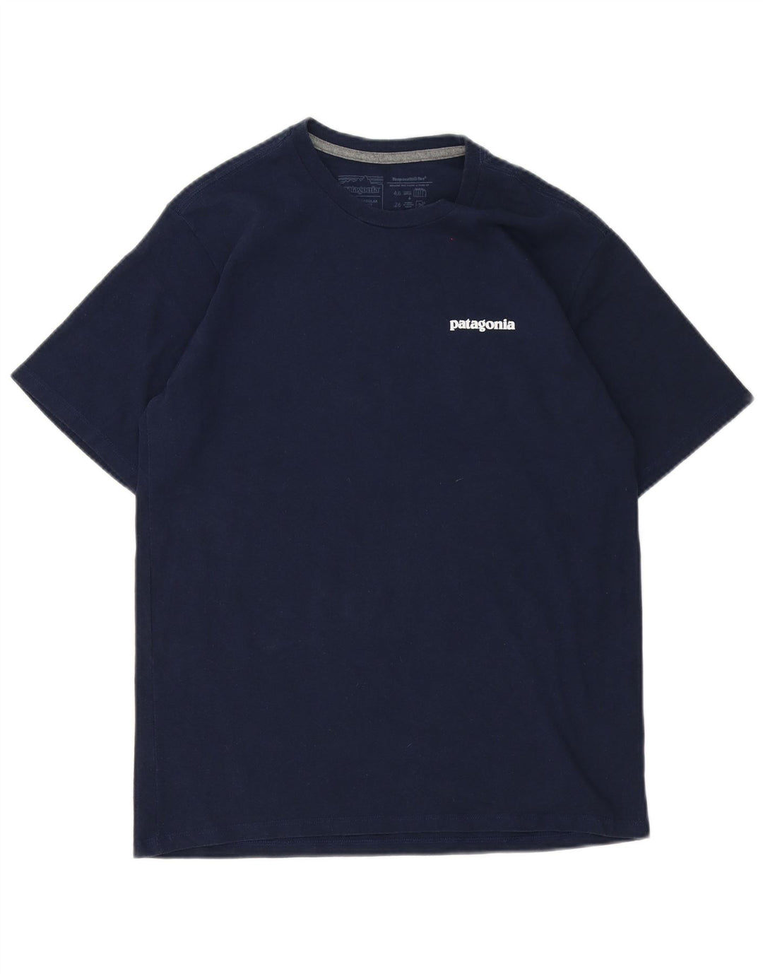 Patagonia Herren-T-Shirt mit normaler Passform, Grafik, Größe S, Marineblau, Polyester