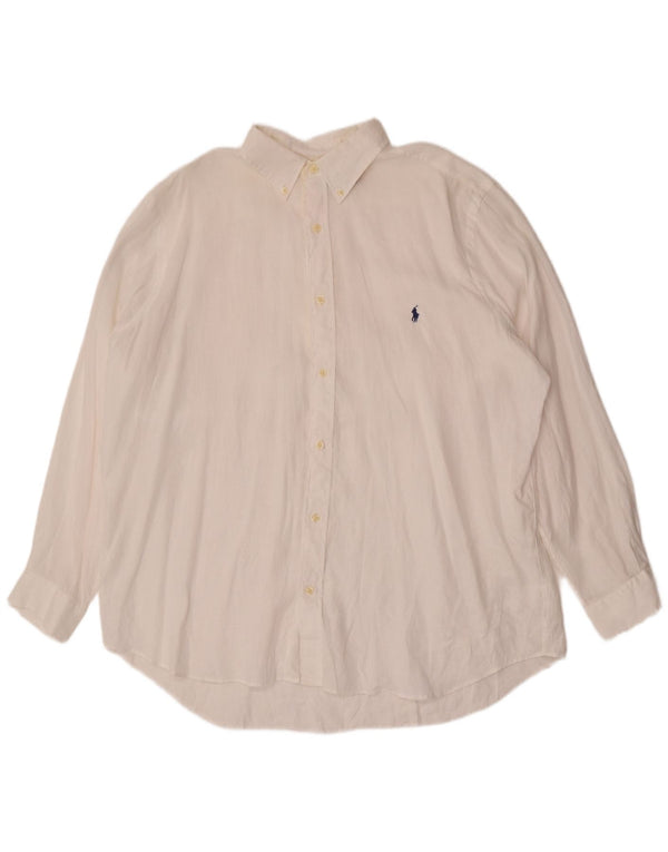 Polo Ralph Lauren Herren-Hemd mit lockerer Passform, XL, Weiß