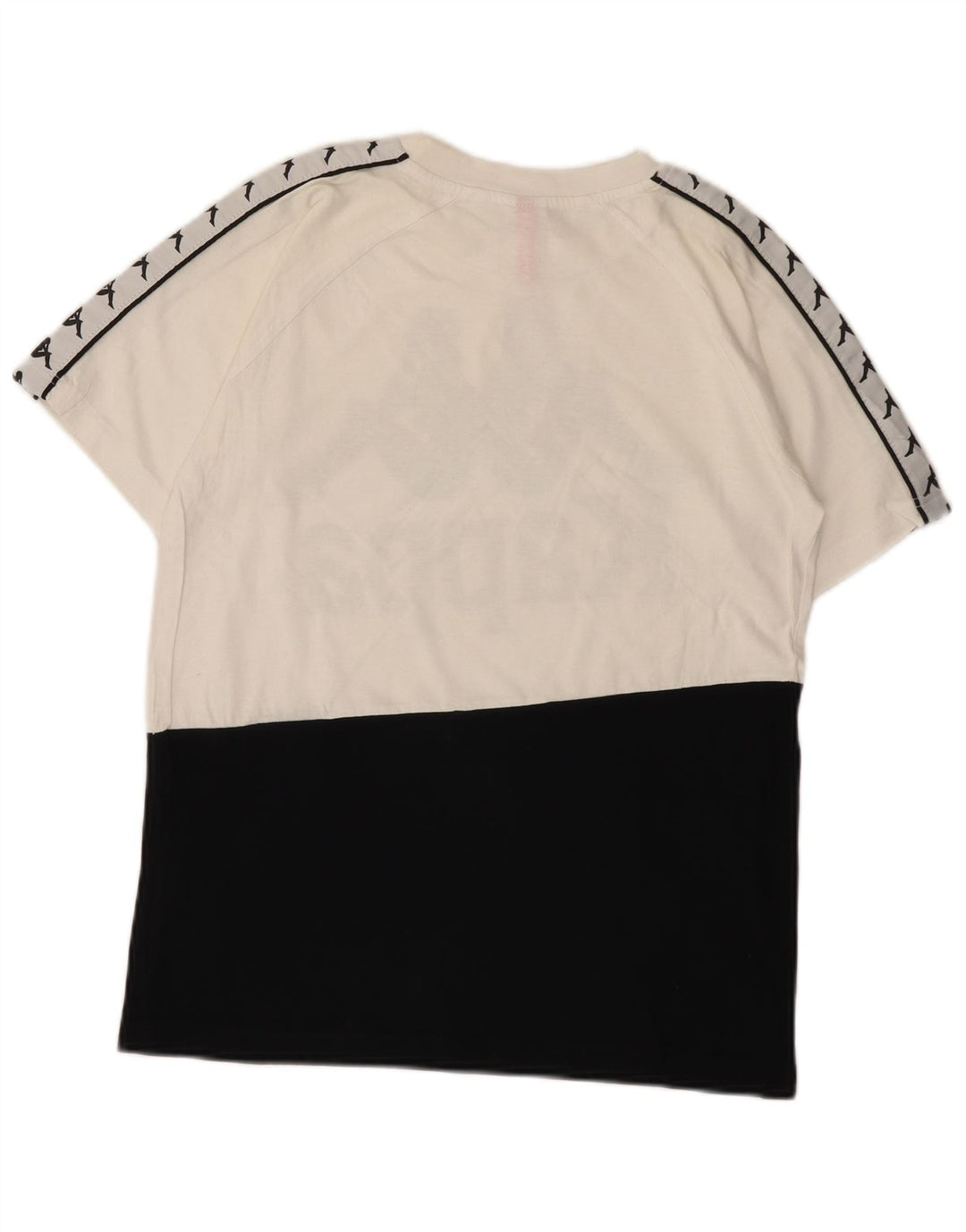Kappa Herren-T-Shirt mit Grafik, Größe S, weiße Farbblock-Baumwolle