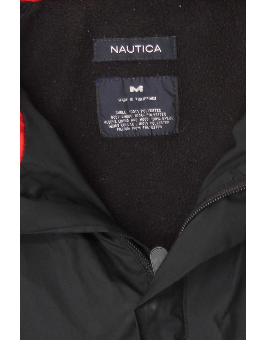 Nautica Herren-Bomberjacke mit Kapuze, UK 38, mittleres Marineblau, Farbblock