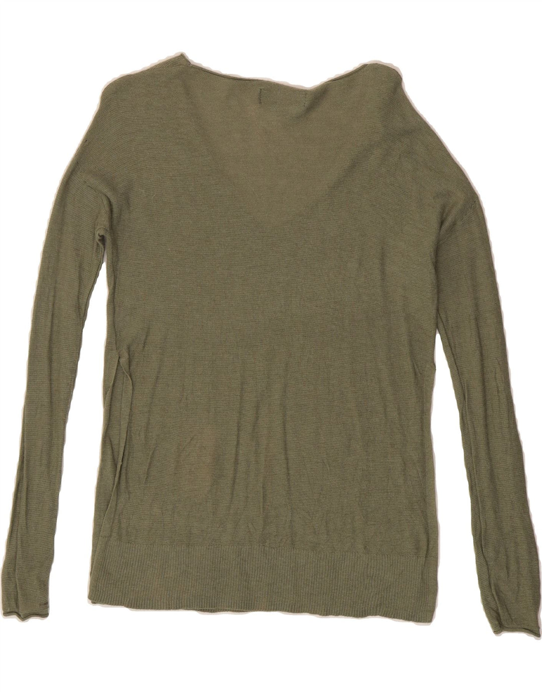 MOSSIMO Womens Oversized V-Neck Jumper Sweater UK 6 XS Khaki Nylon Vintage Mossimo and Second-Hand Mossimo from Messina Hembry 