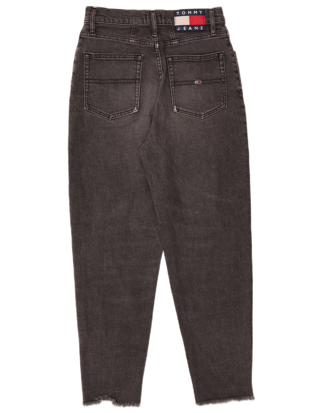 Tommy Hilfiger Damen Tapered Jeans W27 L26 Schwarze Baumwolle