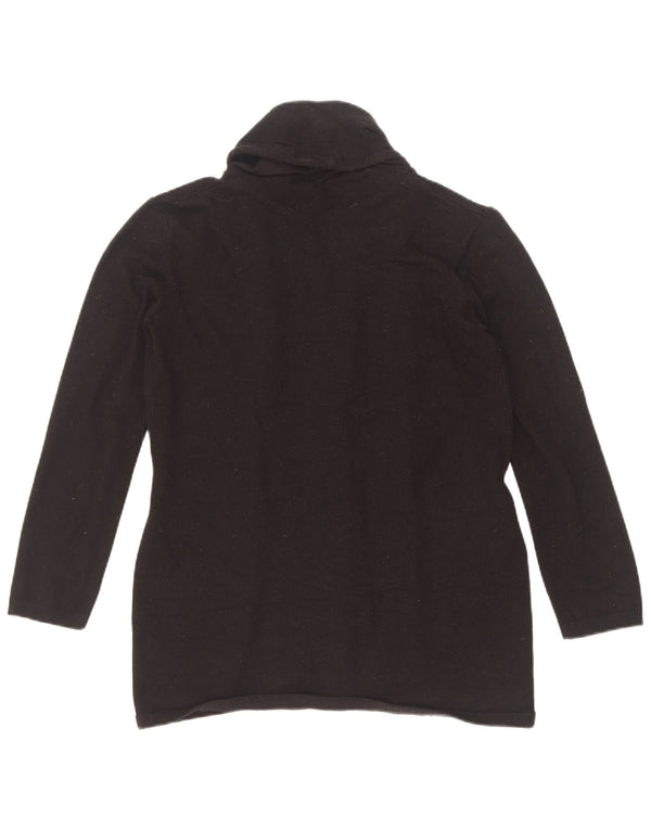 Zara Damen-Cardigan-Pullover UK 12 Mittelschwarze Viskose