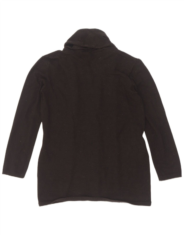 Zara Damen-Cardigan-Pullover UK 12 Mittelschwarze Viskose