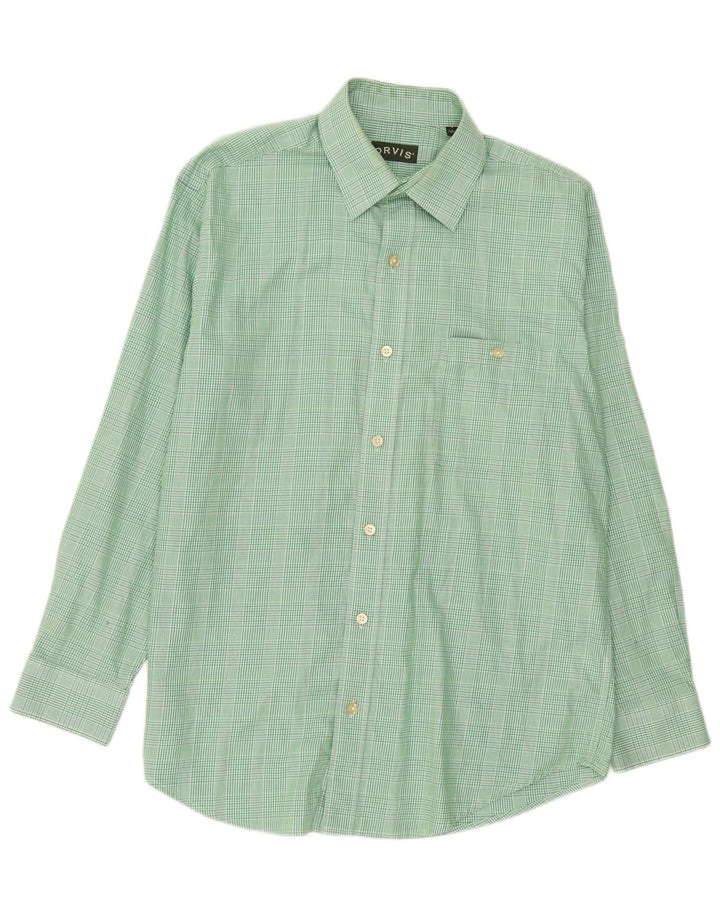 Orvis Herren-Flanellhemd, groß, grün kariert, Baumwolle
