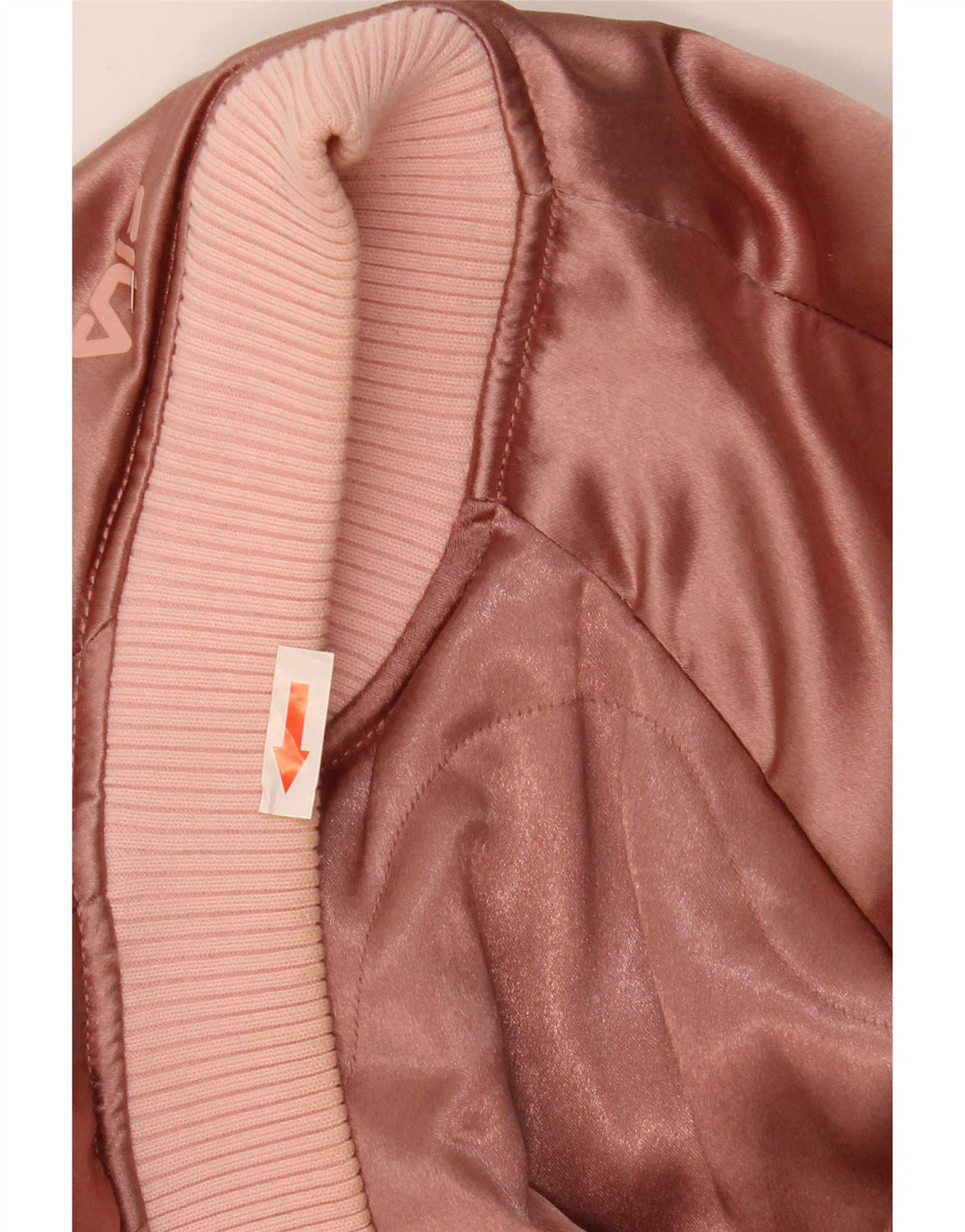 Fila Womens Graphic Übergroße Bomberjacke UK 10 Small Pink Polyester