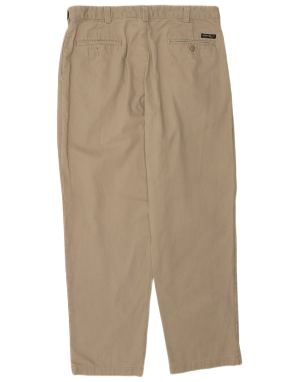 Eddie Bauer Herren Chinohose mit entspannter Passform W38 L32 Beige Baumwolle