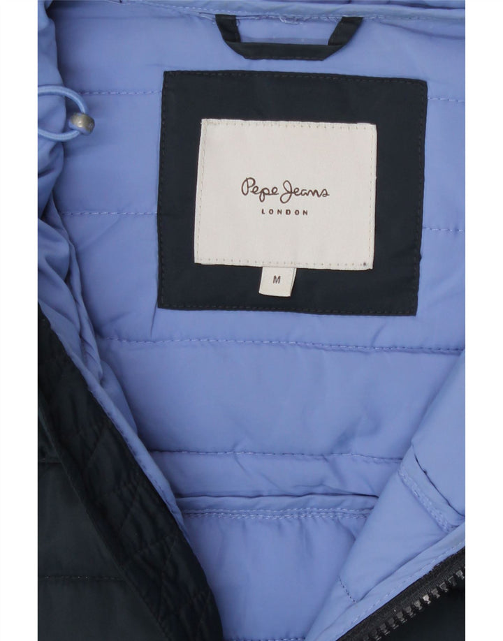 PEPE Jeans Herren-Jacke mit Kapuze, gepolstert, UK 38, mittelmarineblau, Polyester