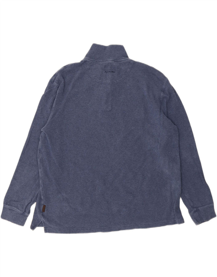SCHOFFEL Herren-Sweatshirt mit Reißverschluss, 2XL, blaue Baumwolle